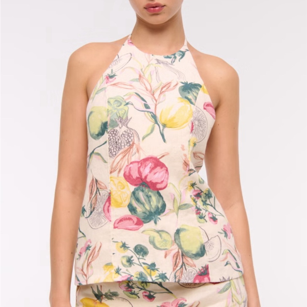 Abercrombie & Fitch Floral garden linen skirt and halter